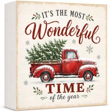 Christmas Decorations It's the Most Wonderful Time of the Year Wood Sign by GUDIO