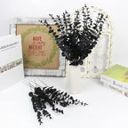 ABAJI 24 PCS Eucalyptus Stems Plastic Vivid Leaf Decorations Artificial Leaves Fake Faux Greenery Plant for Home Office House Table Desk Decor Wedding or Party Vase Forever Live - Image 3