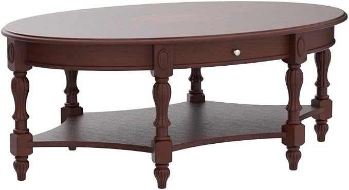 PADMA HOUSE Solid Wood Oval Coffee Table - Image 4