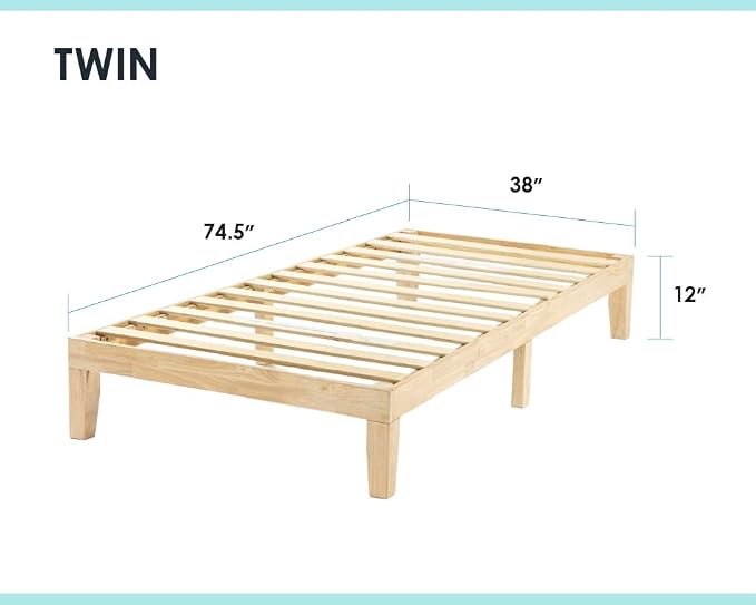 Mellow Naturalista Classic 12 Inch Solid Wood Platform Bed - Image 2