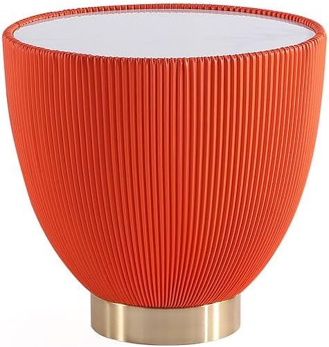 Manhattan Comfort Anderson Modern 18" Round End Table 2.0 | Ceramic Marble by ManhattanComfort
