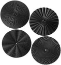 Hicarer 4 Pcs 12 Inch Black Metal Wall Art Decor Modern Sunburst Decor by Hicarer