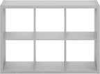 Furinno CUBICLE Book Shelf, 6-Cube Bookshelf, Extra Thick Frame Horizontally & - Image 12
