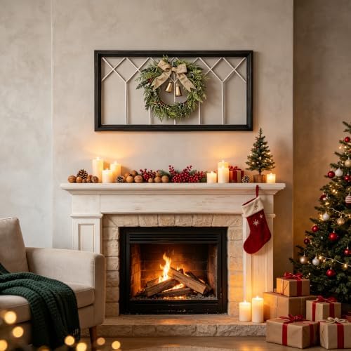 Sintosin Farmhouse Window Frame Wall Decor 19 X 39 Inches, Washed Black - Image 4