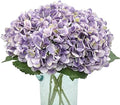 6Pcs 18" Light Purple Silk Hydrangea Artificial Flowers by Blooming+Paradise