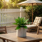 Artificial Agave Faux Agave 16.5In Fake Greenery Outdoor Artificial Plant Fake Plant for Indoor Home Decoration Plastic Plant Outdoor Decoration front porch decor Simulation Plants 2Pack,Green - Image 5