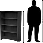 Solid Wood Bookcase 60" High Unfinished Parawood Shelves, Adjustable Storage - Image 8