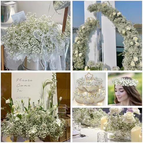 Dolicer 10 Pcs Babys Breath Artificial Flowers White Fake Babys Breath - Image 6