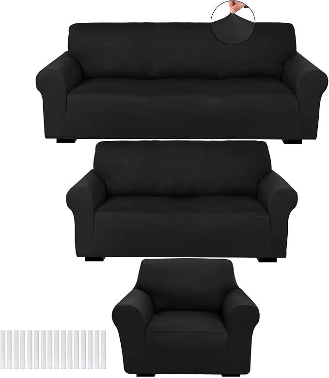 Peryiter 3 Pcs Couch and Loveseat Covers Set Sofa Cover by Peryiter