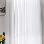 MIULEE 2 Panels Sheer Curtains for Living Room 54 X 84 Inches Ivory | Window - Image 5