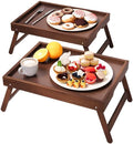 Fibogollo 2 Pack Bamboo Bed Tray Table by Fibogollo