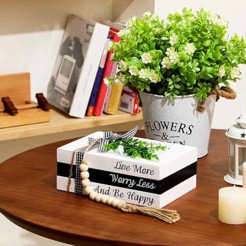 Capoda 3 Pcs Decorative Books for Home Decor, Smile - Image 5