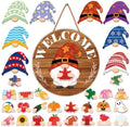 Interchangeable Gnome Welcome Sign Fall Halloween Decor, Russety by Unknown