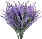 Artificial Lavender Flowers Bouquet in Purple, Fake Plant for Home Decor, Wedding, Garden, Office, Patio Decoration, Party Arrangement, Outdoor, Indoor, 4 pcs by LOVENIMEN
