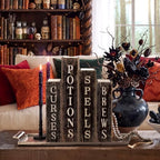 Lineshading 4 Pcs Halloween Table Decoration Wooden Book, Spell Potion Sign - Image 3