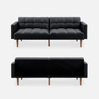 mopio 76.4" Futon Sofa Bed, Sleeper Sofa, Mid Century Modern Futon Couch - Image 9