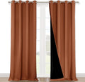 NICETOWN Burnt Orange 100% Blackout Curtains by NICETOWN