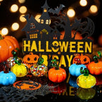 4 Pcs Blown Glass Pumpkin Figurines Fall Thanksgiving Centerpiece Decor - Image 3