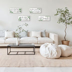 4 Pieces Green Bathroom Decor Christian Wall Decor Motivational Religious Prayer Sign with Eucalyptus Tropical Leaves for Home Living Room Office Bedroom Bathroom(Green, 10x4 In) - Image 5