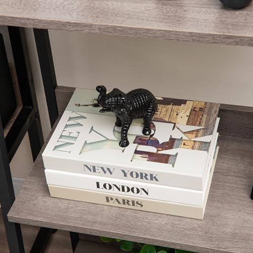 Mind Reader Lucky Wealth Elephant Figurine, Symbol of Fortune, Wealth, and Happiness, Decorative Sculpture, Cast Aluminum, Black - Image 5