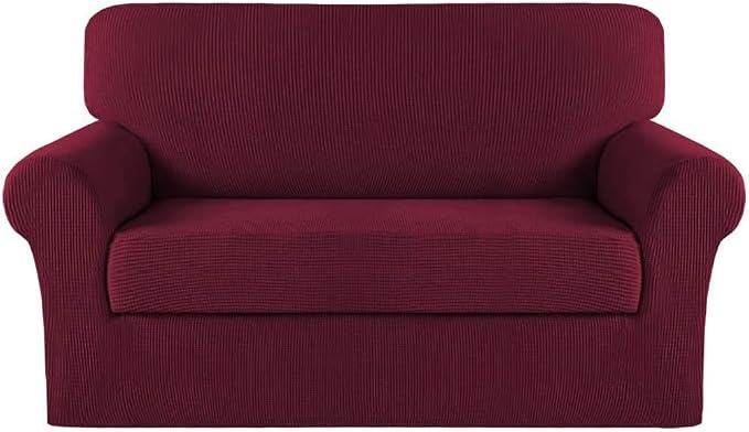 Turquoize Stretch Sofa Slipcover 2 Pieces Sofa Cover Couch Cover by Turquoize