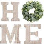 Pinkpum Wood Home Sign with Eucalyptus Wreath for O Home Decor Wall Decor by Pinkpum