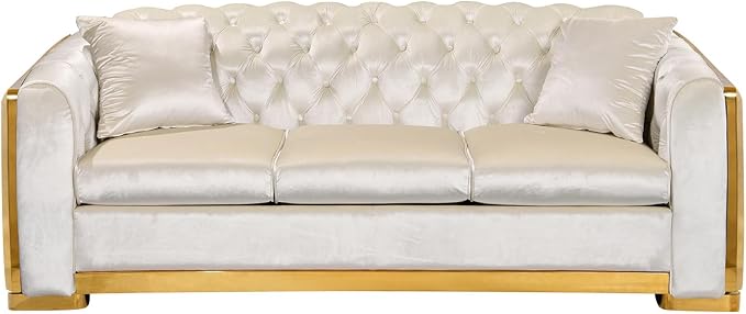 WinJoy 82.3 Inch Velvet Sofa Set - Image 9