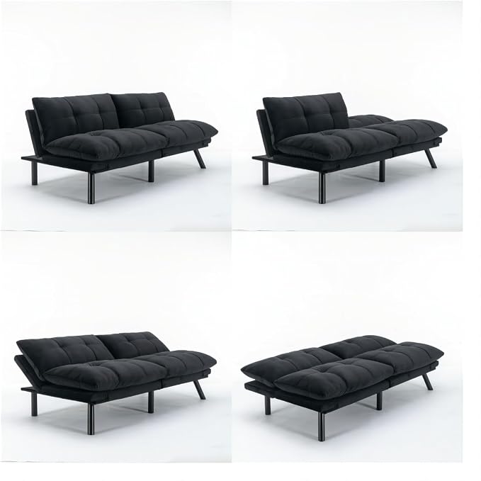 GDFStudio Hayezc Loveseat Sofa, Convertible Sofa Bed, 2-in-1 Folding Modern - Image 6