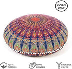 Mandala Floor Pillow Cover Meditation Cushion Seating Throw Hippie Round - Image 3