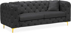DAMAIFROM 75" Sofa Couch Mid Century Modern Velvet Couch Tufted Button Sofa - Image 7