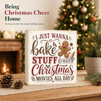 Christmas Decorations Gingerbread Wooden Box Sign - Image 2