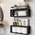 RICHER HOUSE Floating Shelves Bathroom, Wall Mounted Shelf Over Toilet by RicherHouse