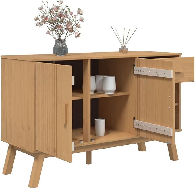 Scandinavian Solid Pine Sideboard - Image 6