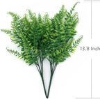 CATTREE Artificial Ferns Shrubs Fake Fern Leaves Boston Grass 8 Pack, Plastic Greenery Plants Bushes for Home Indoor Outdoor Garden Verandah Kitchen Planter Filler DIY Wedding Party Decoration 8 Pcs - Image 3