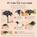 Mandy's 20pcs Dark Grey Calla Lily Artificial Flowers - Image 6