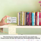Decorative Books For Home Decor, Wood Book Stack For Table Decor, Thankful Grateful Blessed Decor Books For Living Room Bookshelf Office Coffee Bar, Thanksgiving Farmhouse Stacked Books Decor (L28) - Image 4