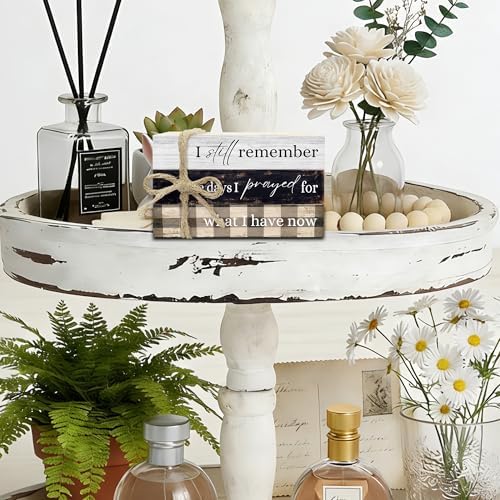 Decorative Books For Home Decor, Coffee Table Faux Wood Book Stack Decor, I Still Remember Modern Stacked Book Decor, Stacked Display Books For Shelf Mantel Nightstand Display, Three Pieces -C(11) - Image 4