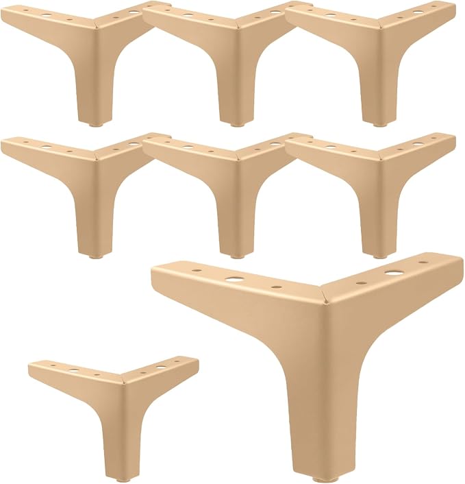 AODIOU Furniture Legs Gold Feet: Sofa Legs Replacement Set of 8 by AODIOU