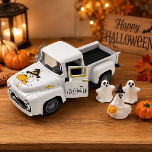 Cute Halloween Decor - White Ghost Truck Decorations - Image 2