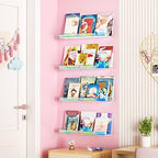 upsimples 2 Pcs 15" Iridescent Acrylic Shelves for Wall Decor and Display - Image 2