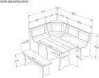 Riverbay Furniture Traditional Solid Wood Dining Nook Set - Image 5
