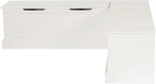Linon Harris White Solid Pine Backless Nook - Image 11