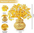 Feng Shui Citrine Multicolor Crytal Money Tree Bonsai with Chinese Decoration for Luck and Wealth - Image 2