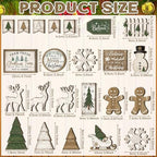 Shellwei 22 Pcs Christmas Tiered Tray Decor Set Xmas Table Centerpiece - Image 4