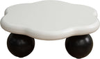 35" Cloud Coffee Table with 3 Ball Legs, Modern Minimalist Petal Center Table - Image 6