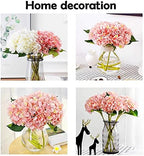 6Pcs 18" Pink Silk Hydrangea Artificial Flowers - Image 4