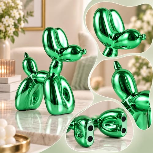Balloon Dog Sculpture Modern Home Decor Collectible Figurines Funky Statues for Bedroom Trendy Animal Decor for Coffee Table Living Room Decor Art Resin Decor Office Standing Desk Decor - Image 4