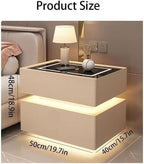 Smart Nightstand with Wireless Charging, LED Nightstand, Night Table Bedside - Image 2