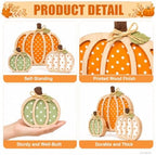 Fall Decorations for Home, Wooden Polka Dot Pumpkin Fall Decor - Image 3