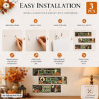 Retro Halloween Decor, 3 Pcs Halloween Hanging Signs, Entryway Decor Wall - Image 7